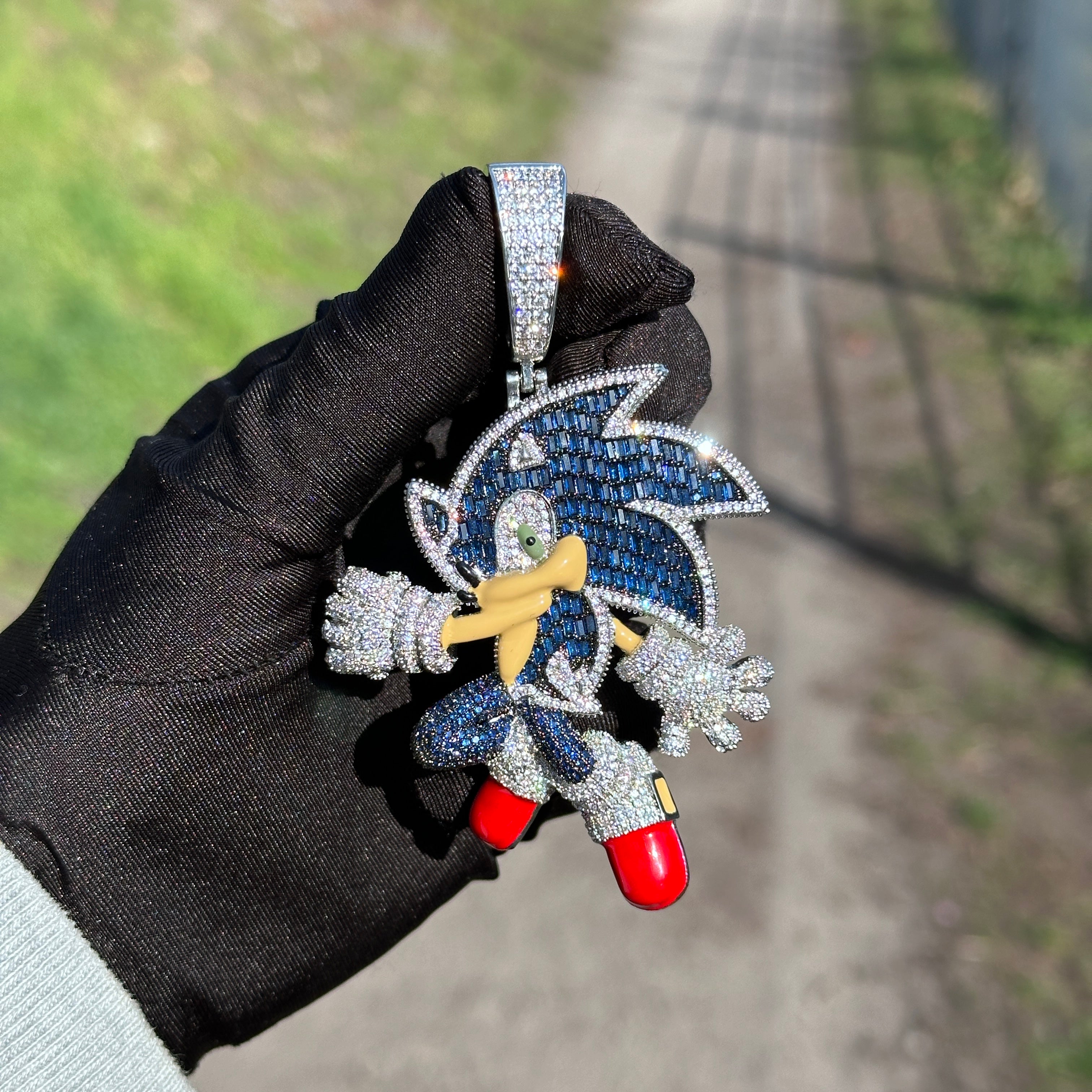 Custom Iced Enamel Hedgehog Pendant