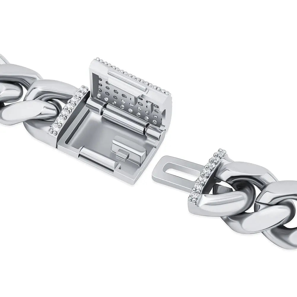10mm Iced Clasp Cuban Chain in Yellow Gold The Icetruck