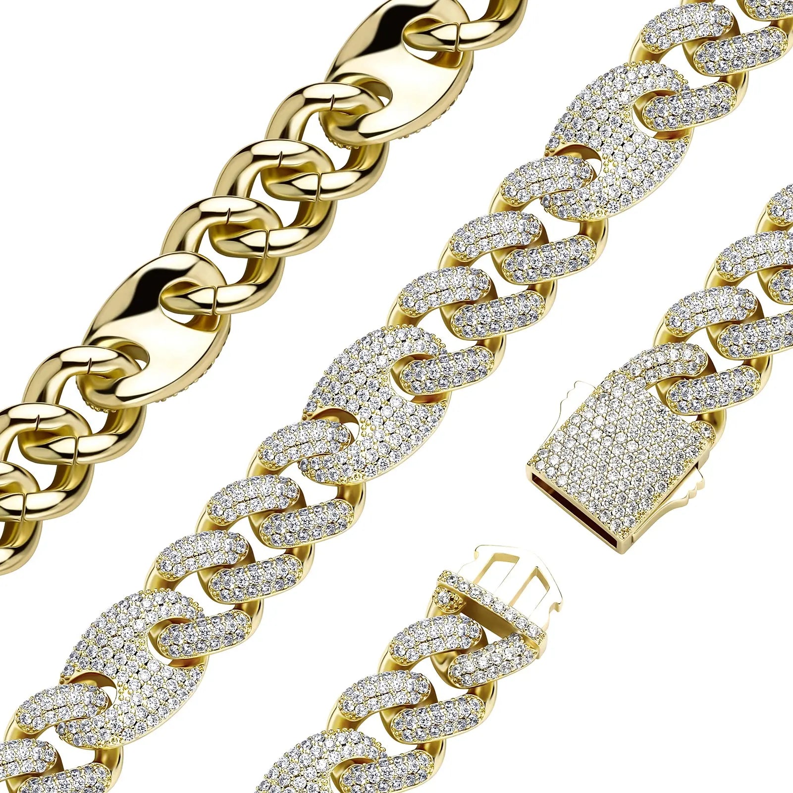 20mm Miami Cuban G-Link Bracelet in Yellow Gold The Icetruck