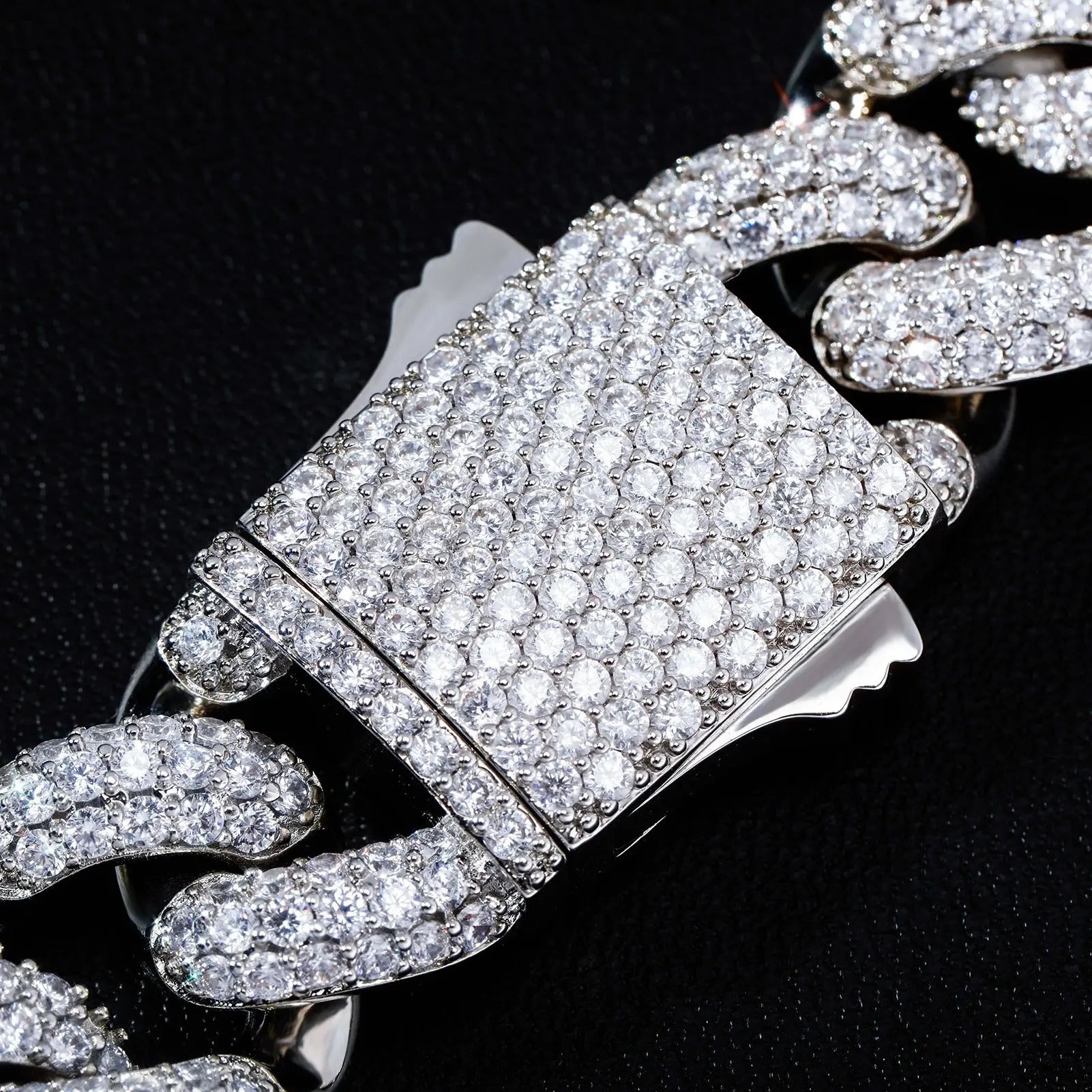 20mm Miami Cuban G-Link Chain in White Gold The Icetruck