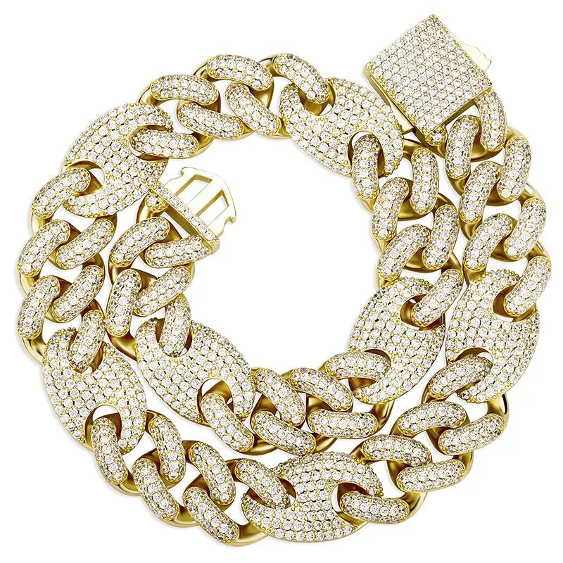 20mm Miami Cuban G-Link Chain in Yellow Gold 2255.9cm The Icetruck