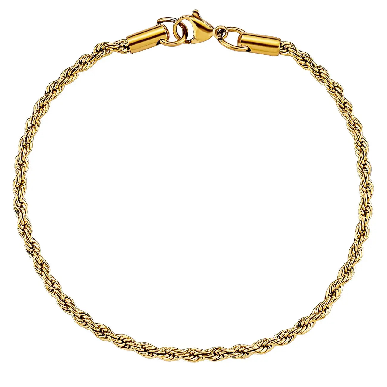 3mm Rope Bracelet in Yellow Gold 922.8cm The Icetruck