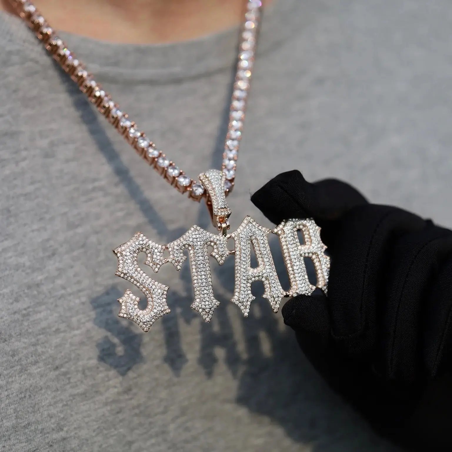 Custom 2-Tone Trap Font Pendant The Icetruck