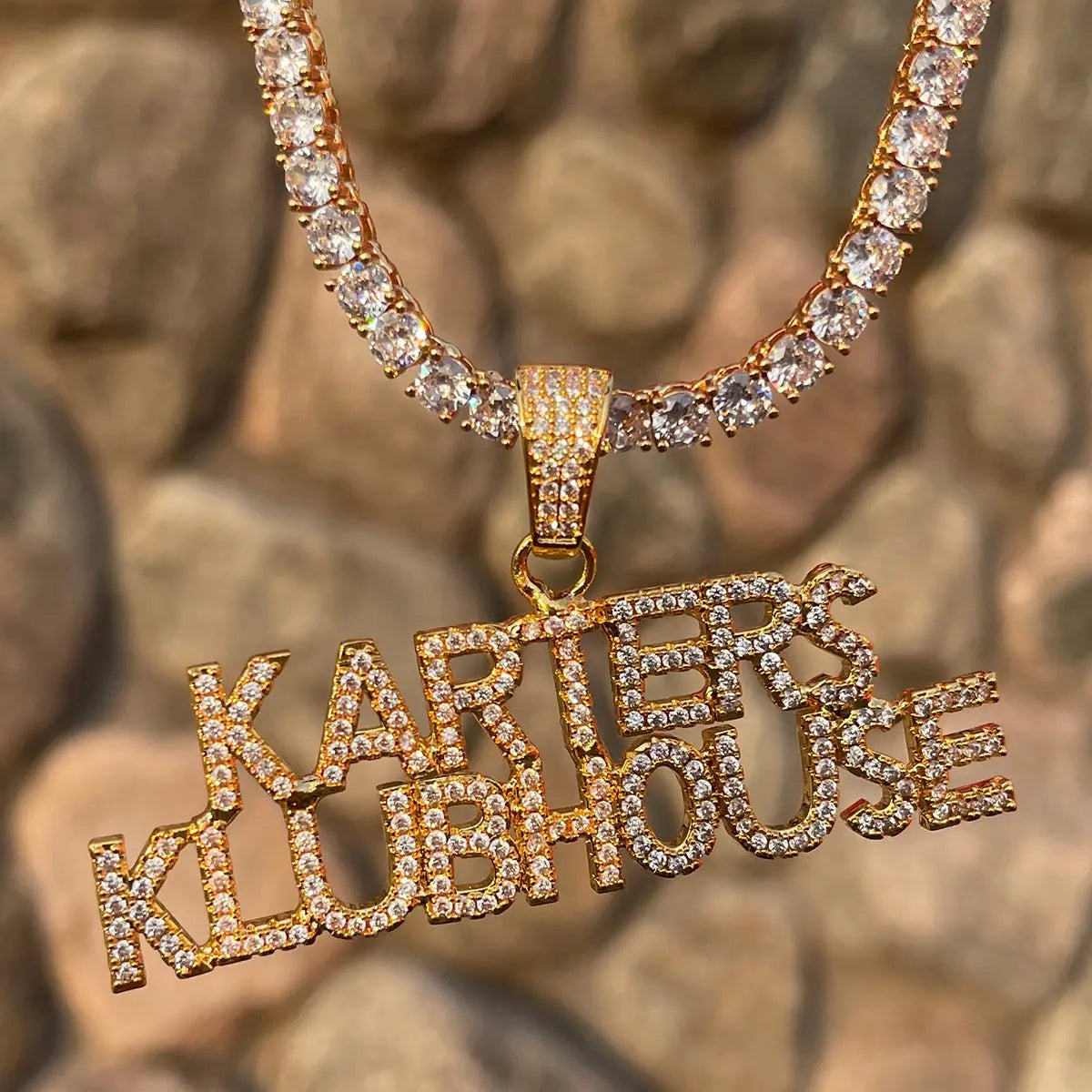 Custom Diamond Micro Font Pendant The Icetruck