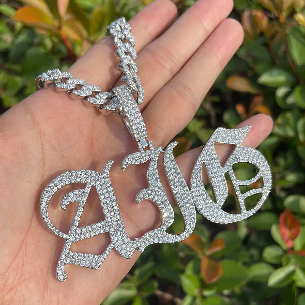 Custom Iced Old English Font Pendant The Icetruck