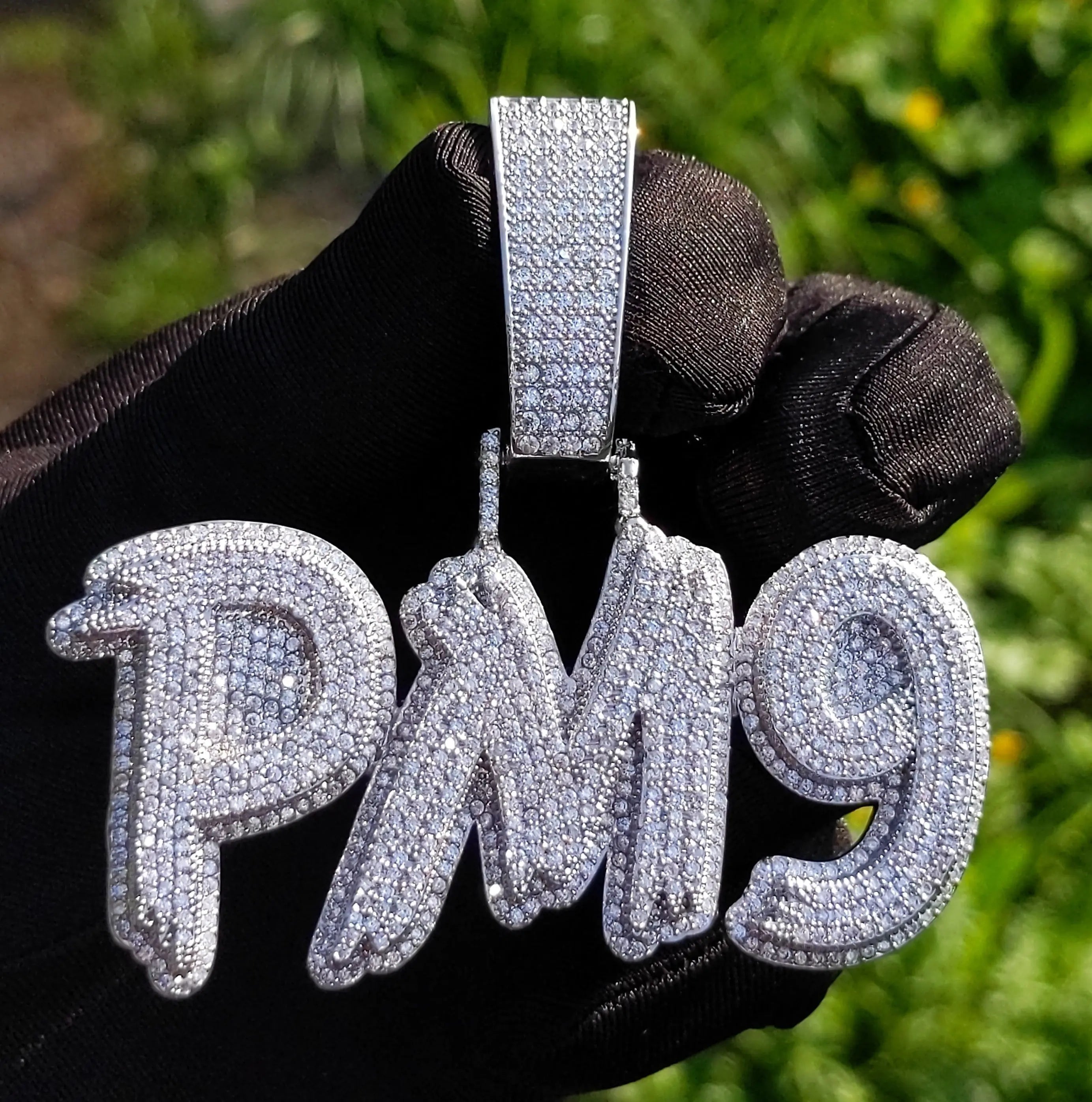 Custom Layered Brush Font Pendant The Icetruck