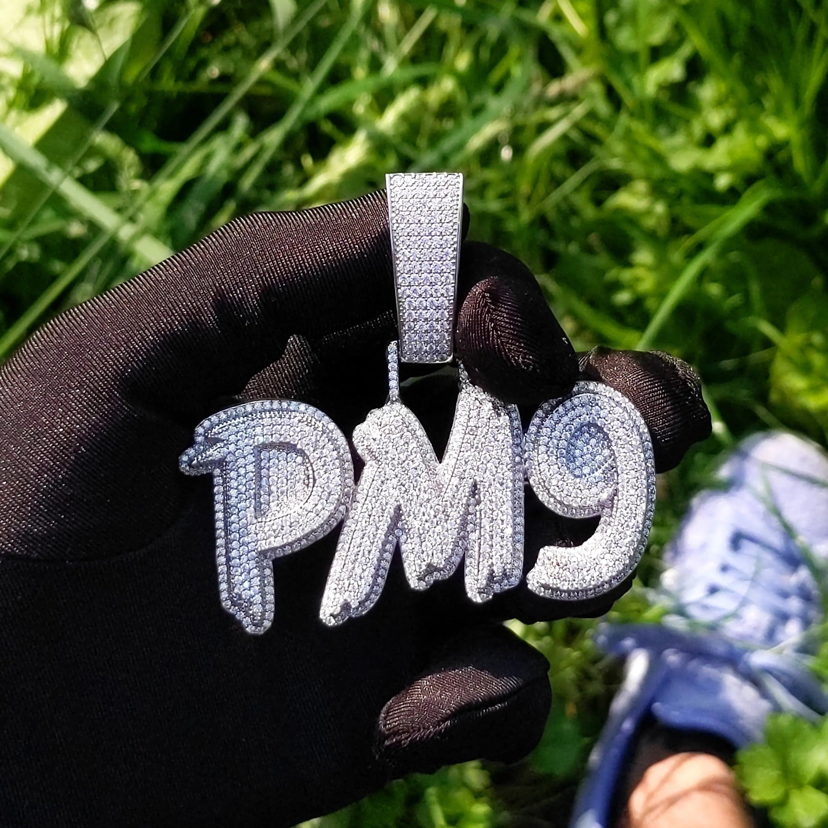 Custom Layered Brush Font Pendant The Icetruck