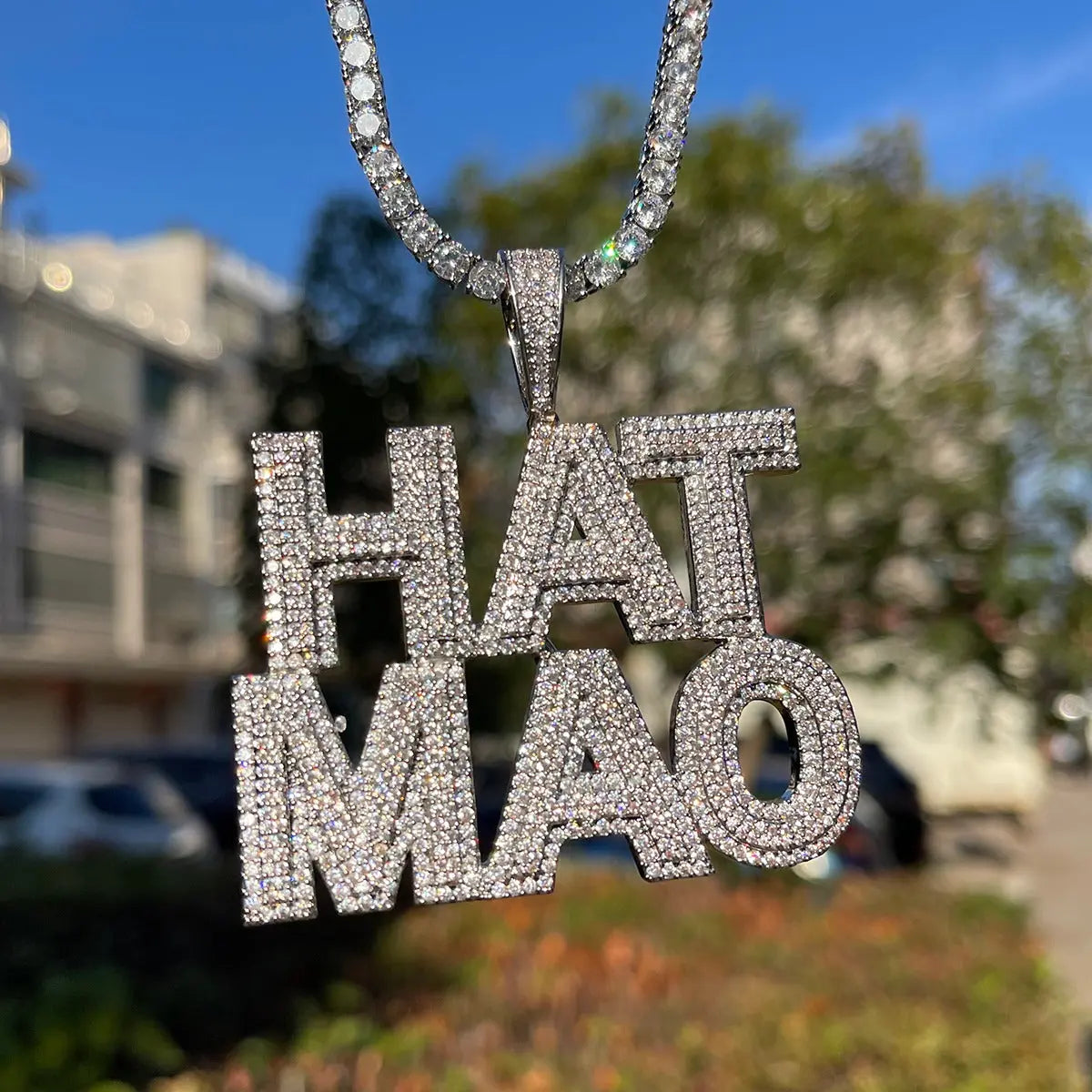 Custom Small Layered Font Pendant The Icetruck