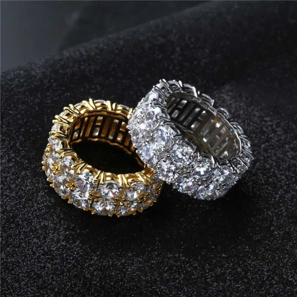 Double Row Eternity Ring in Yellow Gold The Icetruck
