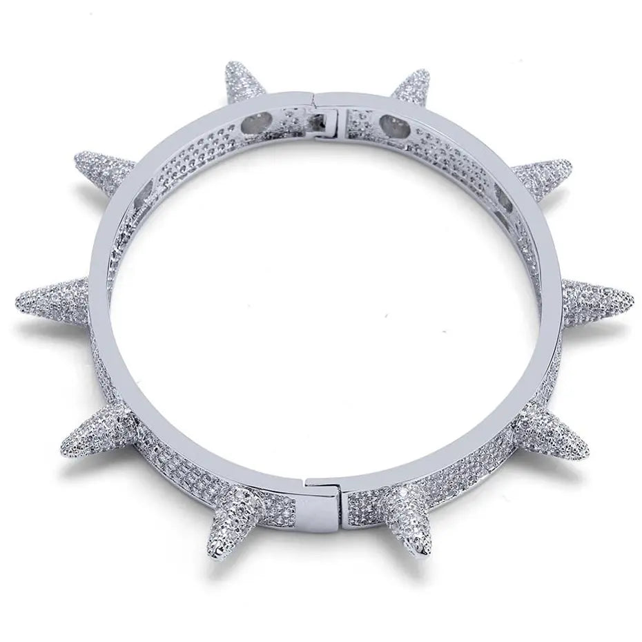 Iced Spike Bracelet in White Gold 7.519cm The Icetruck