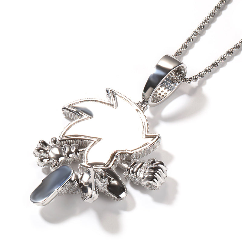 Custom Iced Enamel Hedgehog Pendant
