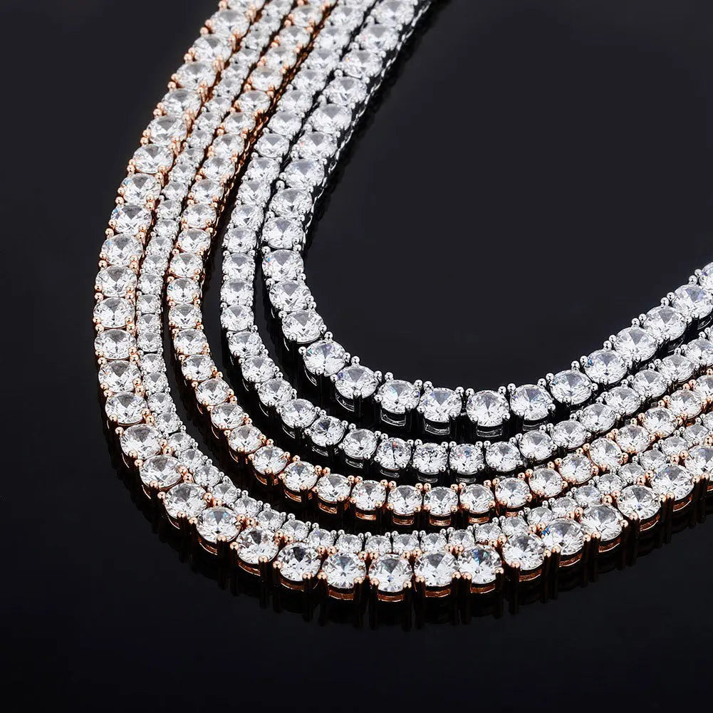 Round Cut Tennis Chain in Rose Gold The Icetruck