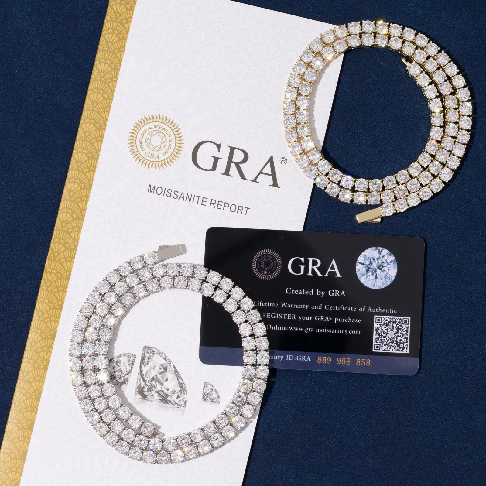 VVS Moissanite Round Cut Tennis Chain The Icetruck
