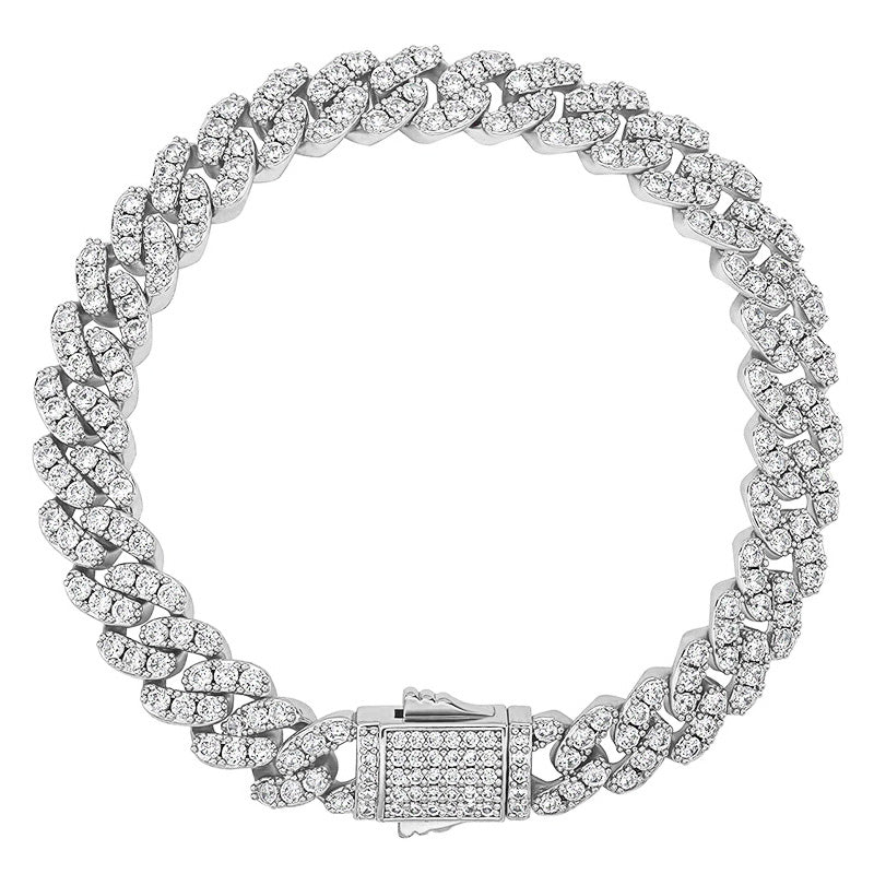 8mm Micro Cuban Link Bracelet - 925 Silver