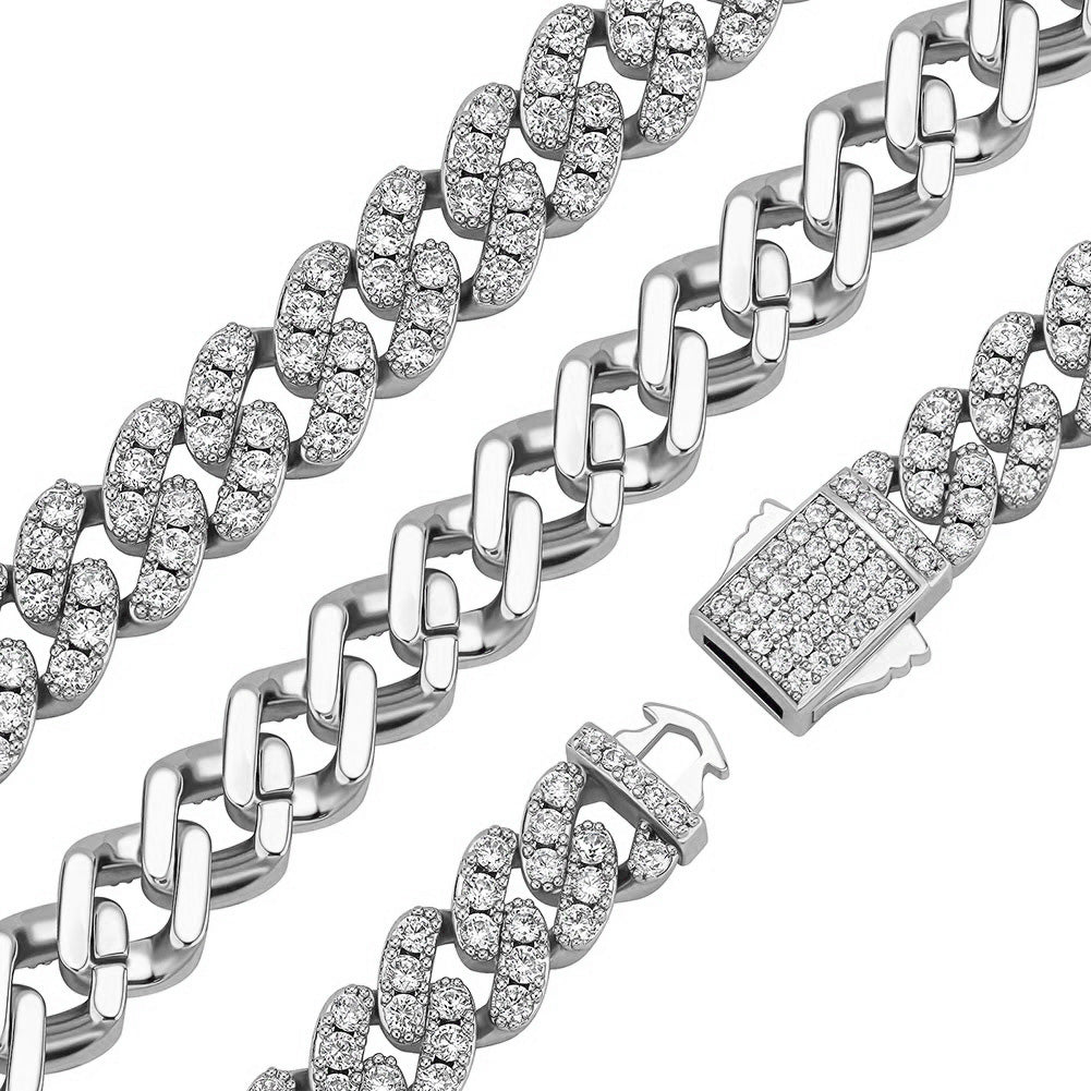 8mm Micro Cuban Link Bracelet - 925 Silver