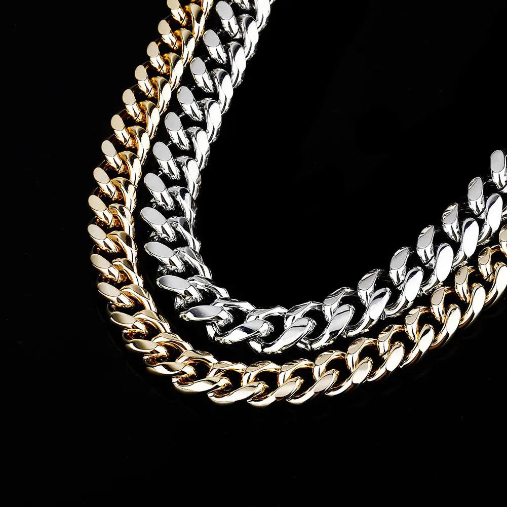 10mm Iced Clasp Cuban Chain in White Gold   The Icetruck