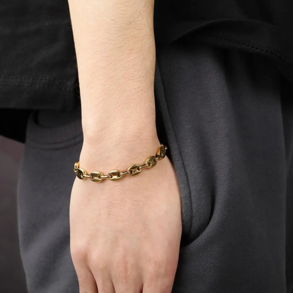 8mm G-Link Bracelet in White Gold | - The Icetruck