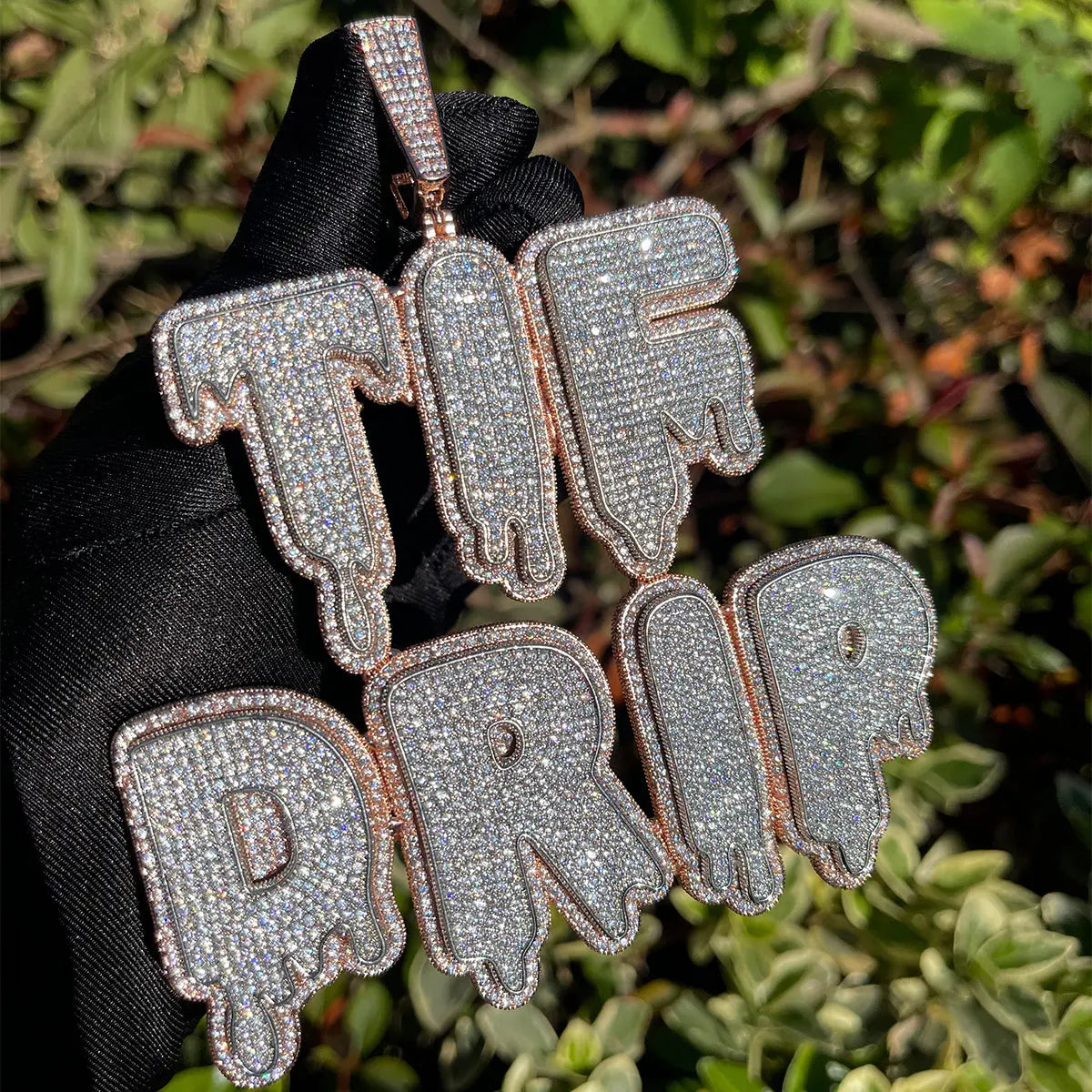 Custom Dripping Bubble Font Pendant The Icetruck