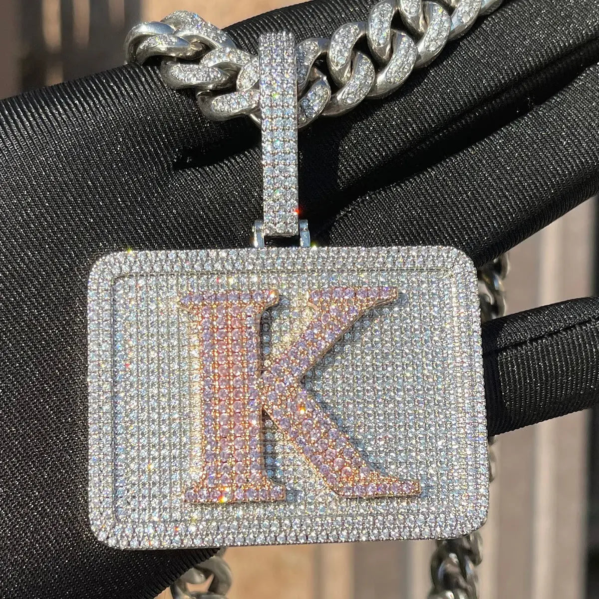 Custom Rectangle Nameplate Pendant | - The Icetruck