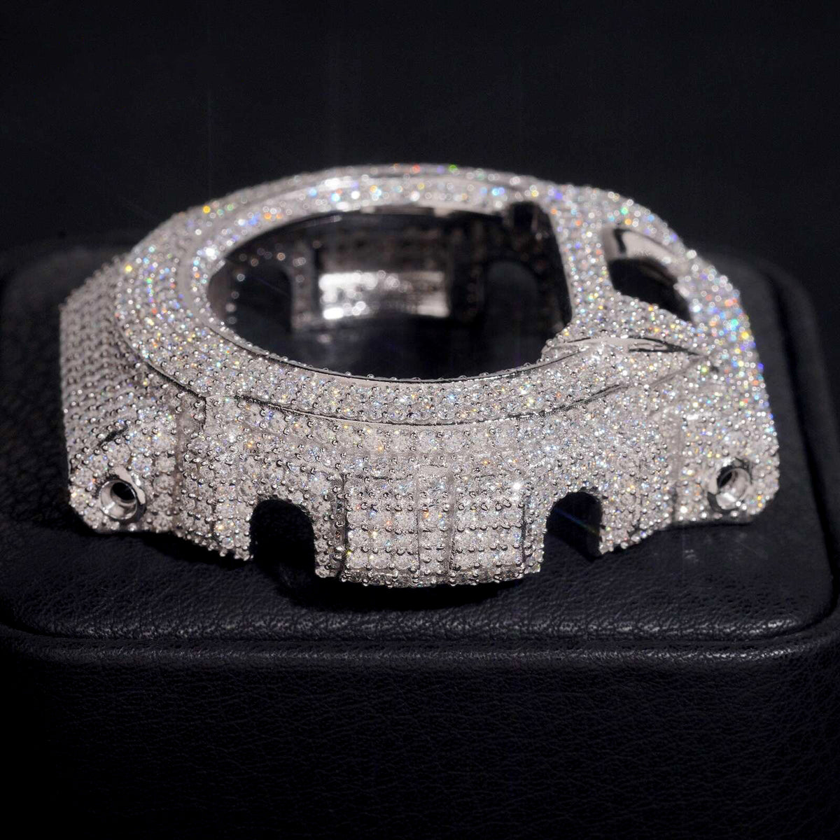 Moissanite Pavé Case for DW-6900 - 925 Silver