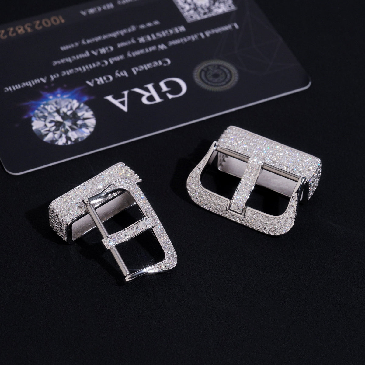 Moissanite Buckle Set for G-Shock - 925 Silver